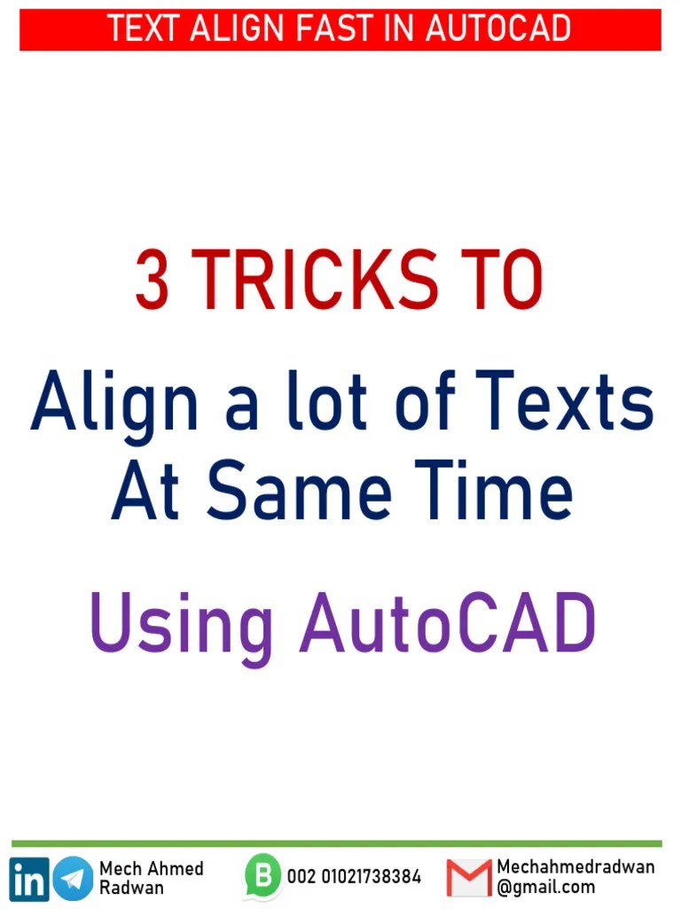 3 Tricks To Text Align Fast In AutoCAD | PDF