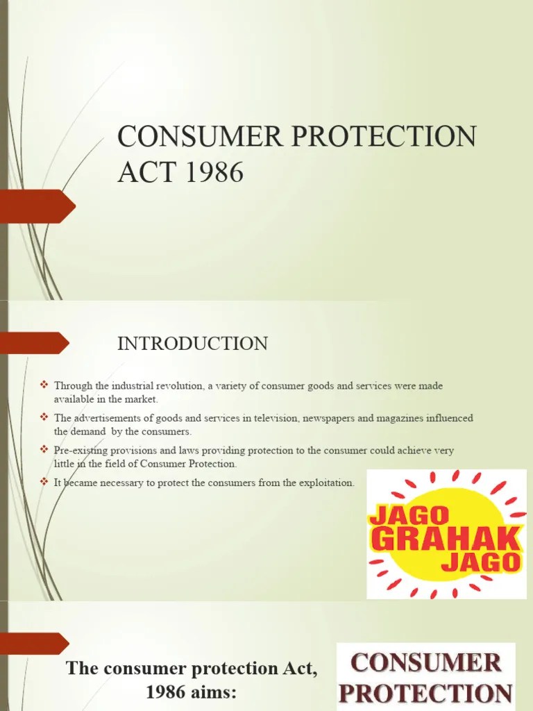 Consumer Protection Act 1986 New | PDF | Consumer Protection | Safety