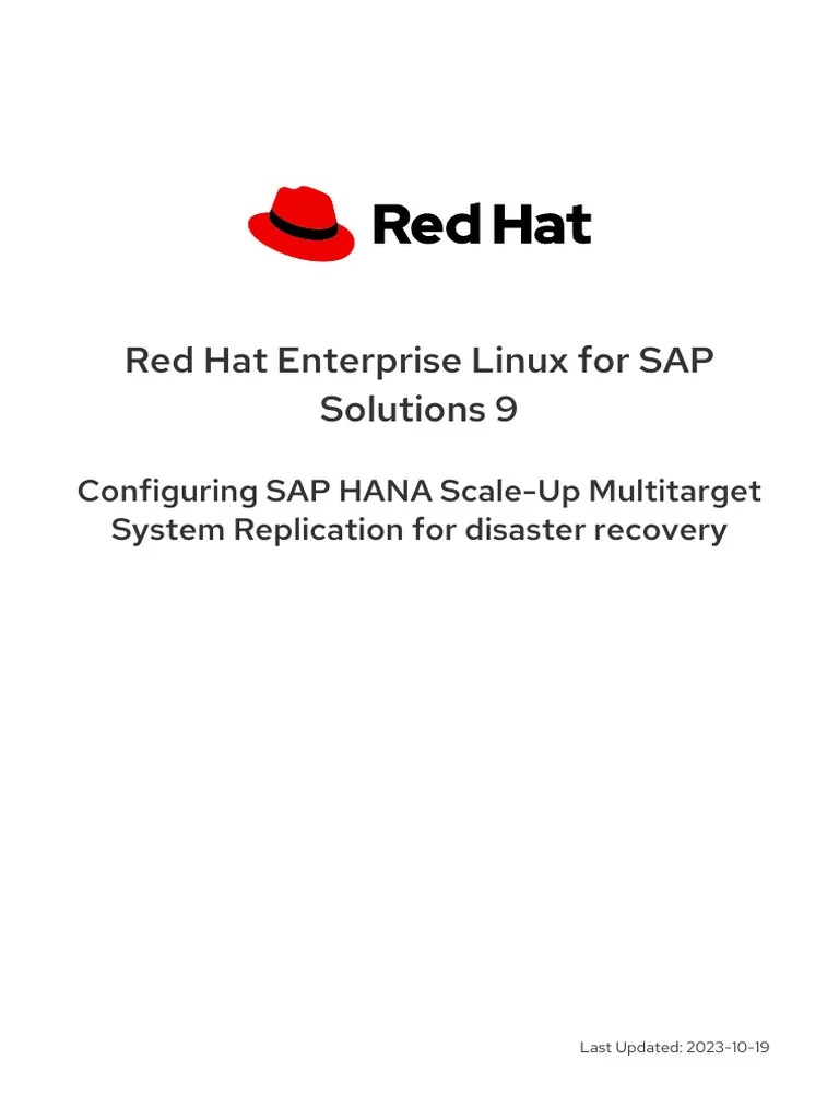 Red Hat Enterprise Linux For Sap Solutions-9-Configuring Sap Hana Scale ...