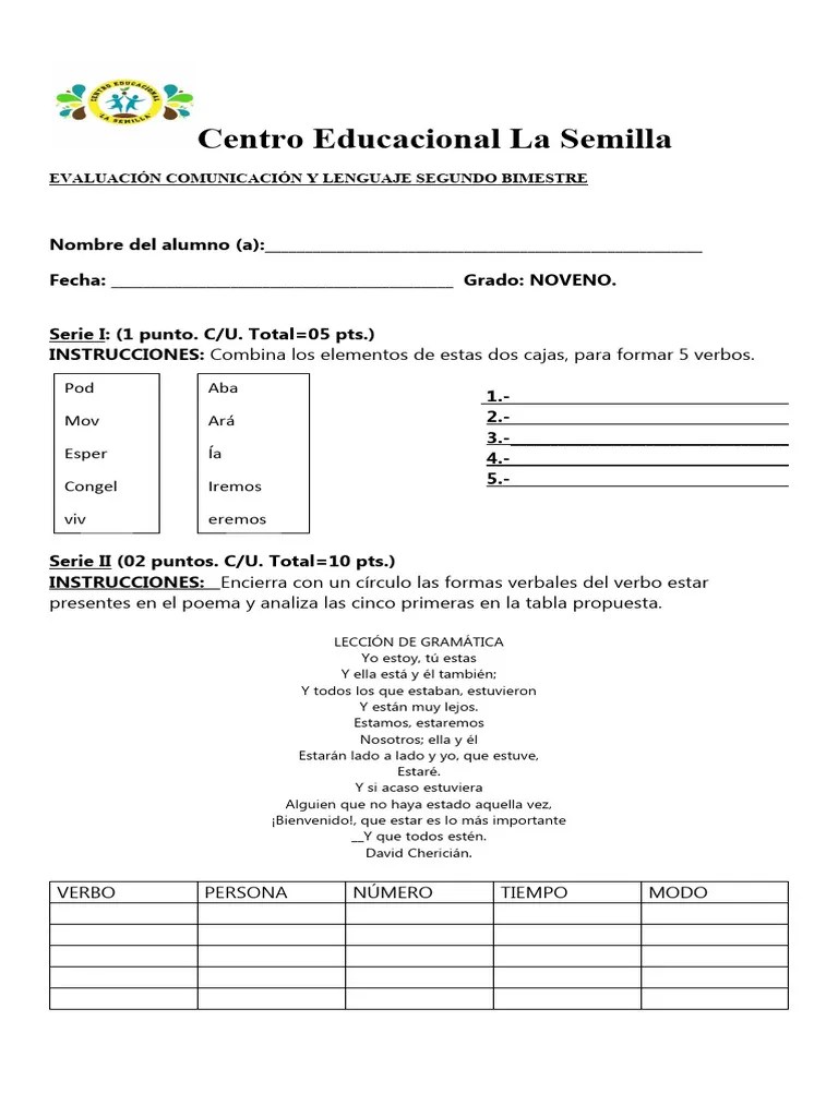 9no. Lenguaje. Segundo Bimestre | PDF | Lingüística | Gramática