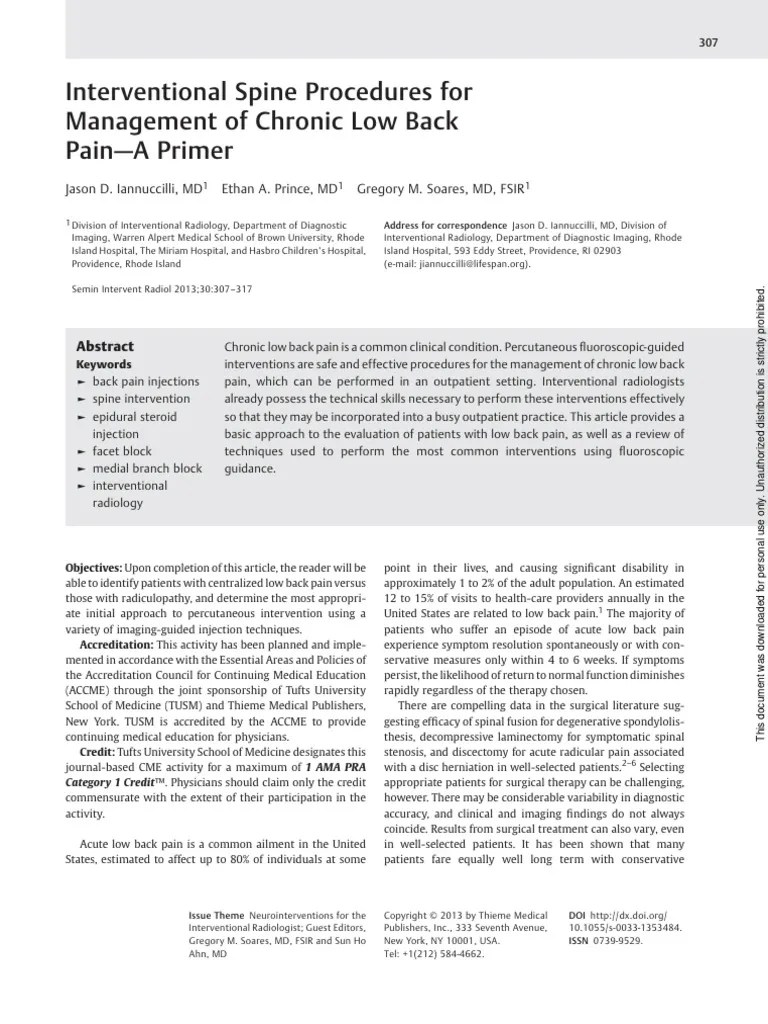 Researched Interventional-Spine-Procedures-For-Management-Of-Chronic ...