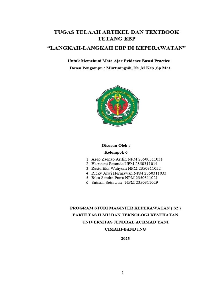 Tugas 1 Kelompok 6 Langkah2 EBP Di Keperawatan | PDF