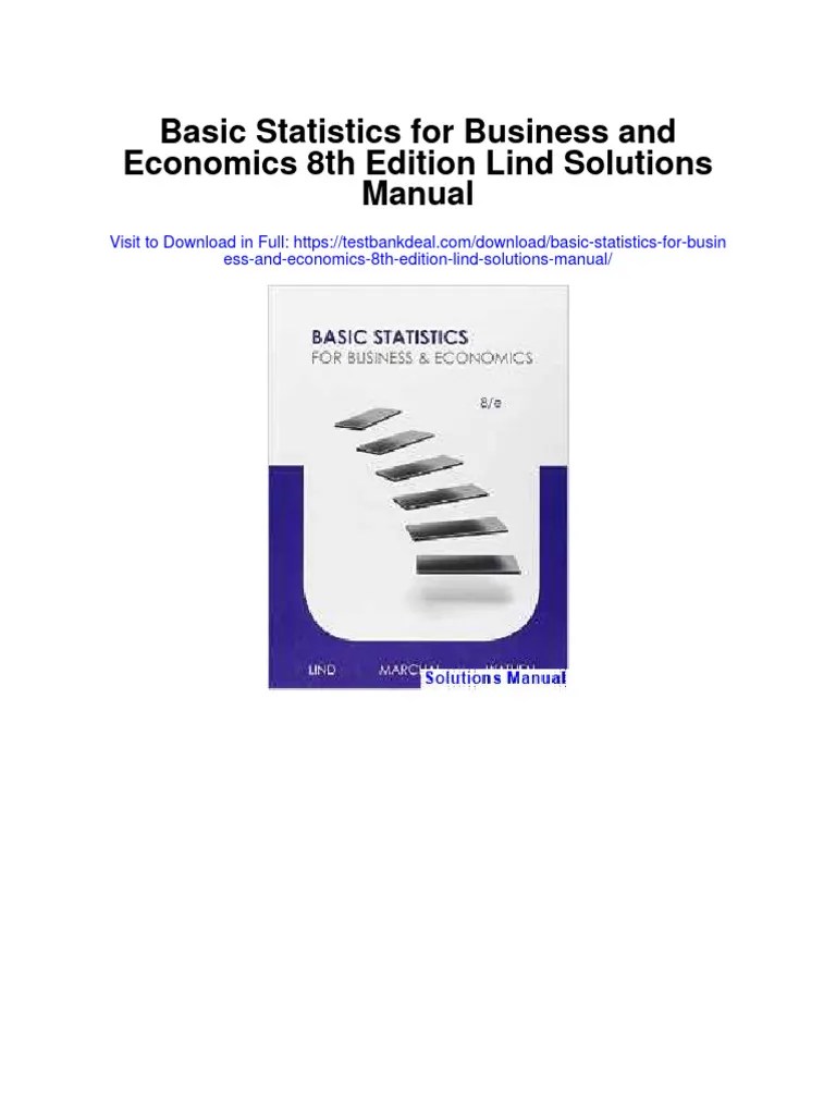 Basic Statistics For Business And Economics 8th Edition Lind Solutions ...