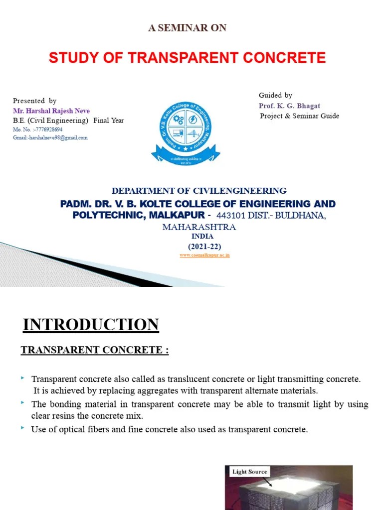 Transparent Concrete | PDF