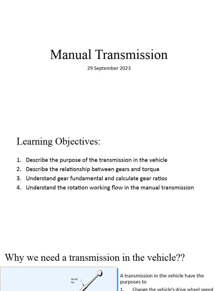 Manual Transmission | PDF | Manual Transmission | Gear