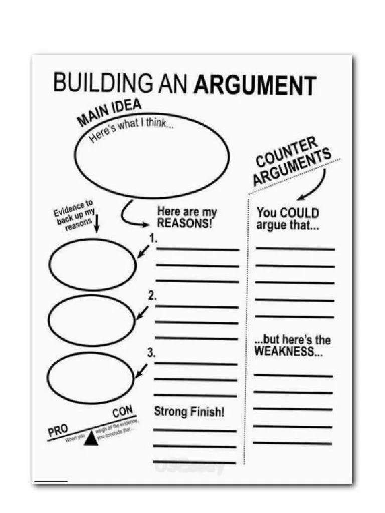 Build An Argument Worksheet | PDF