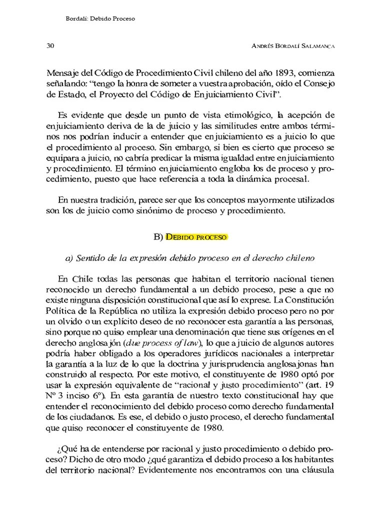 Bordalí - Debido Proceso | PDF | Debido Al Proceso | Ley Procesal