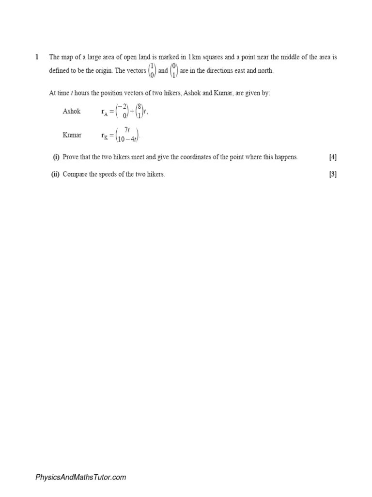 M1 Kinematics - 1D Vectors & Calculus 1 QP | PDF | Velocity | Force