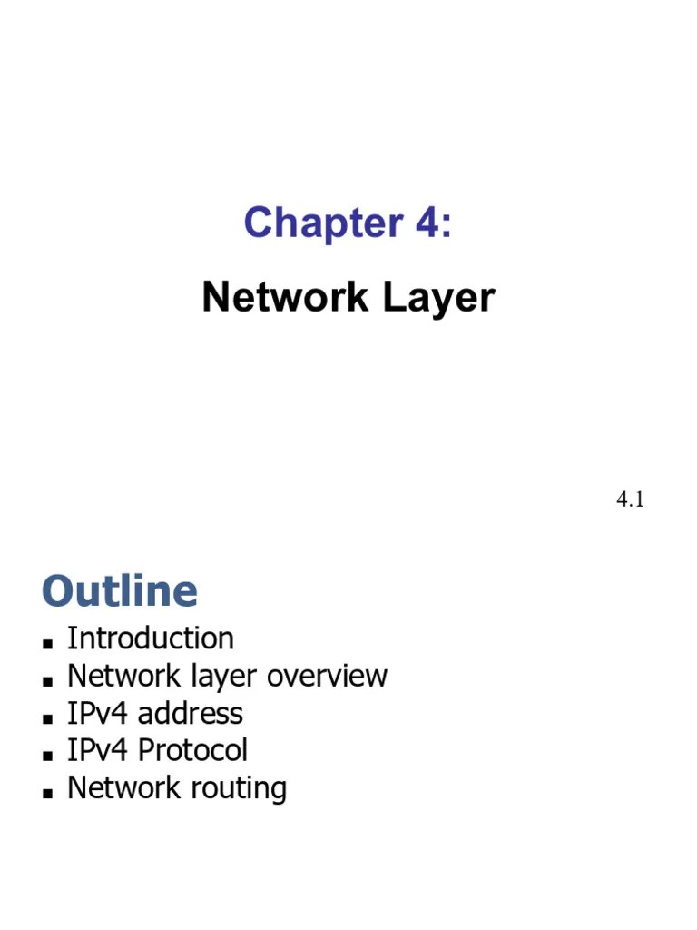 Chapter 04-Network Layer | PDF