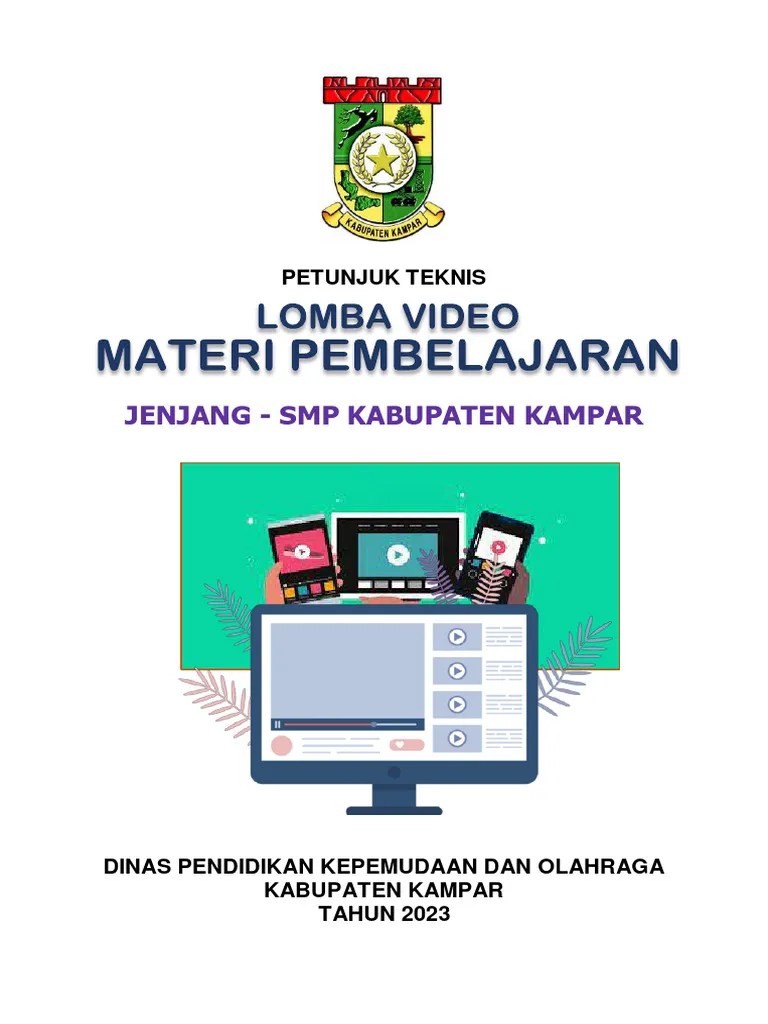 Juknis Lomba Video Materi Pembelajaran Tahun 2023 | PDF