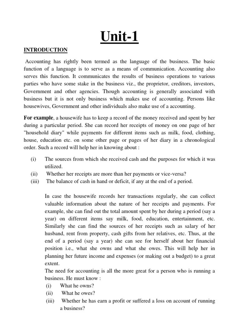 Financial Accounting Notes | PDF | Debits And Credits | Bookkeeping