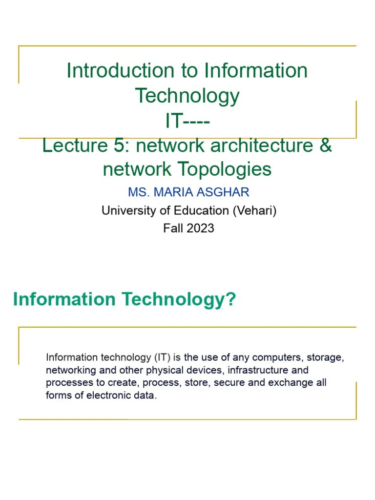 Week 05 - Topology | PDF | Computer Network | Network Topology