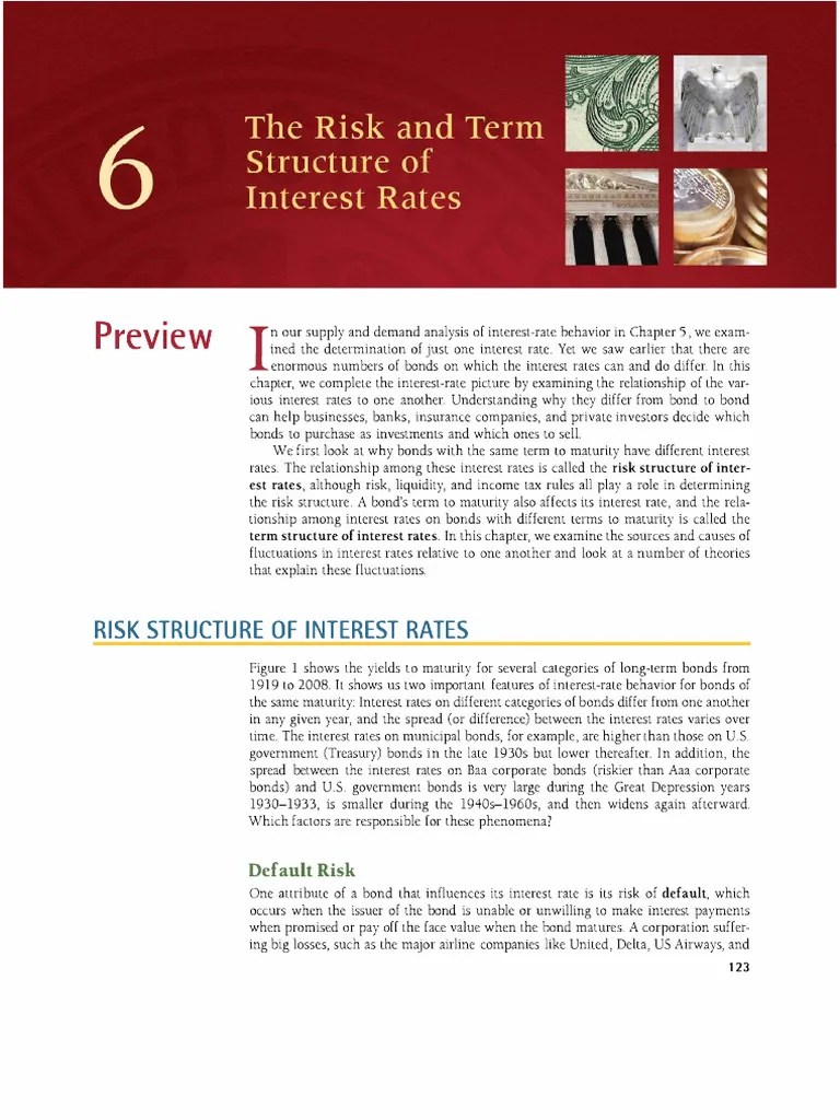 5c. The Risk And Term Structure Of Interest Rates | PDF