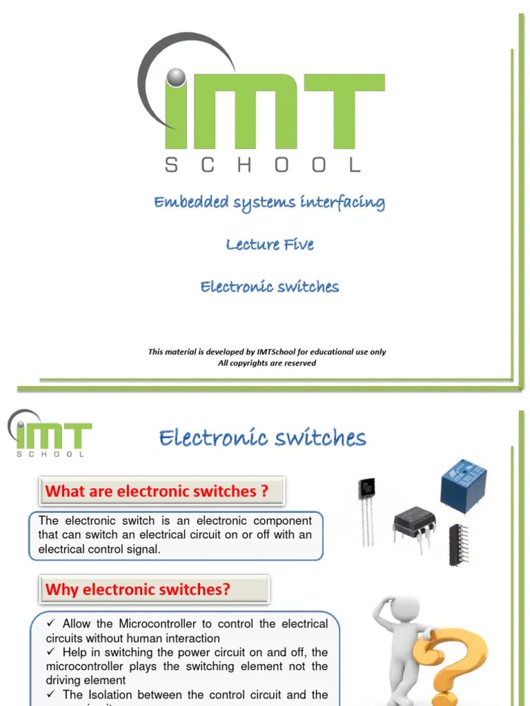 Lec 5 - Part 1 - Electronic Switches | PDF | Transistor | Bipolar ...