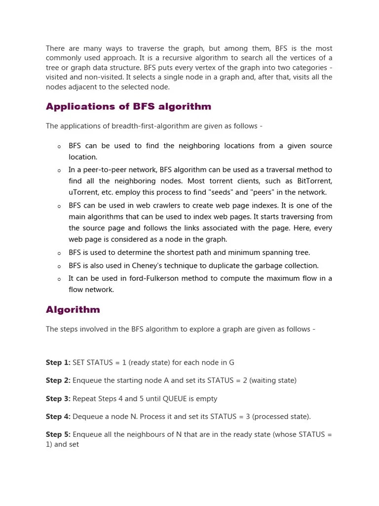 Applications Of Bfs Algorithm: Backward Skip 10splay Videoforward Skip ...