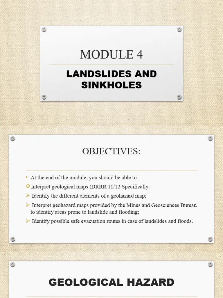 Module 4 | PDF | Hazards | Landslide