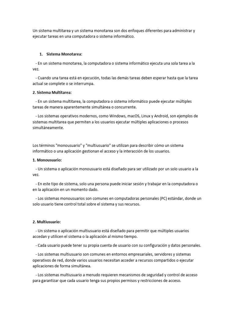 Clasificacion De Sistemas Operativos Win | PDF | Usuario (informática) | Computación Distribuída