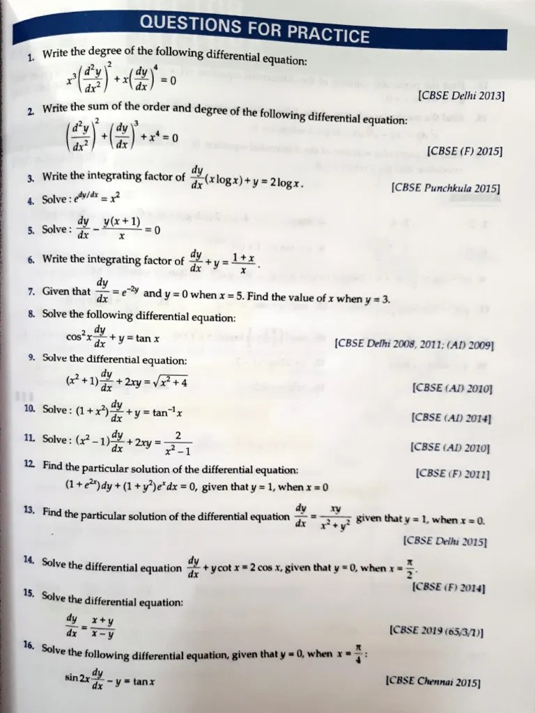 Assignment Differential Equation | Download Free PDF | Ordinary ...
