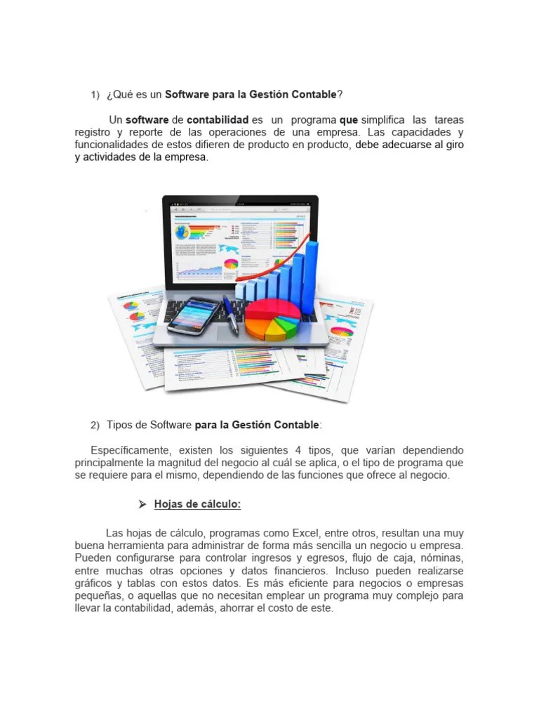 Qué Es Un Software Para La Gestión Contable Andry Torrealba | PDF ...