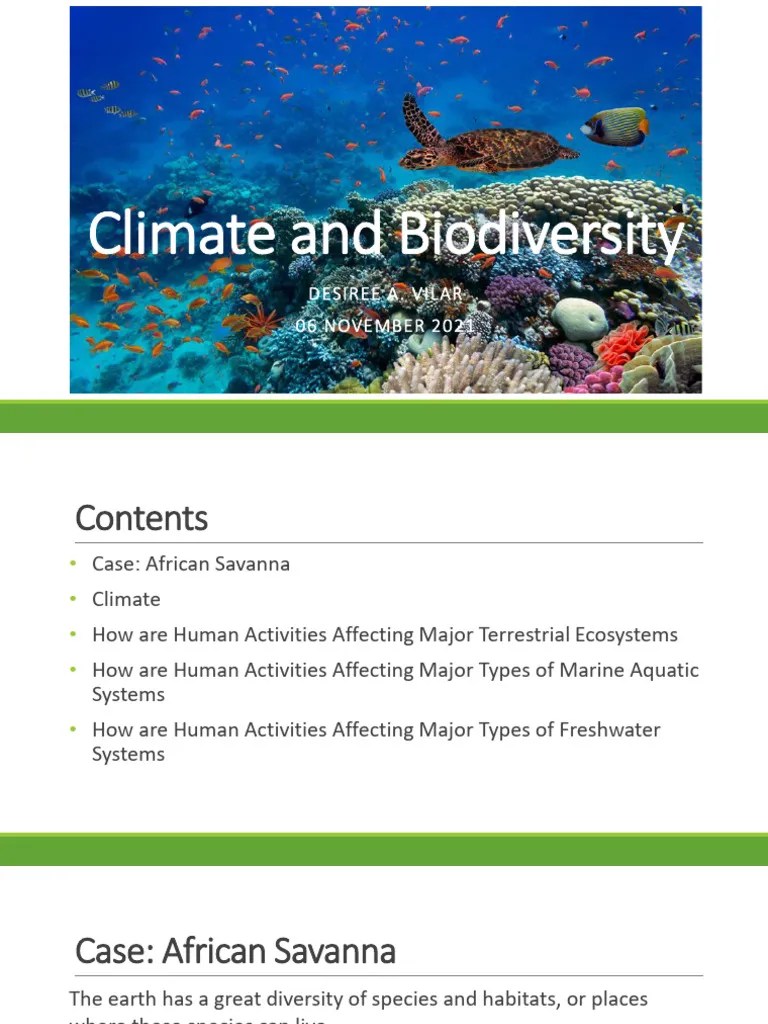 Climate And Biodiversity | PDF