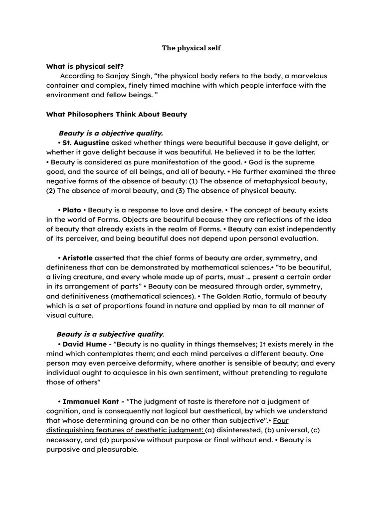 Understanding The Self Lesson 5 | PDF | Beauty | Self Esteem