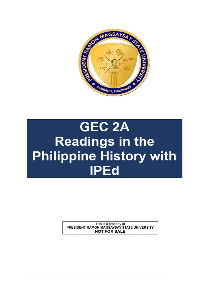 GEC 2A Readings In The Philippine History IPED | PDF | Primary Sources ...