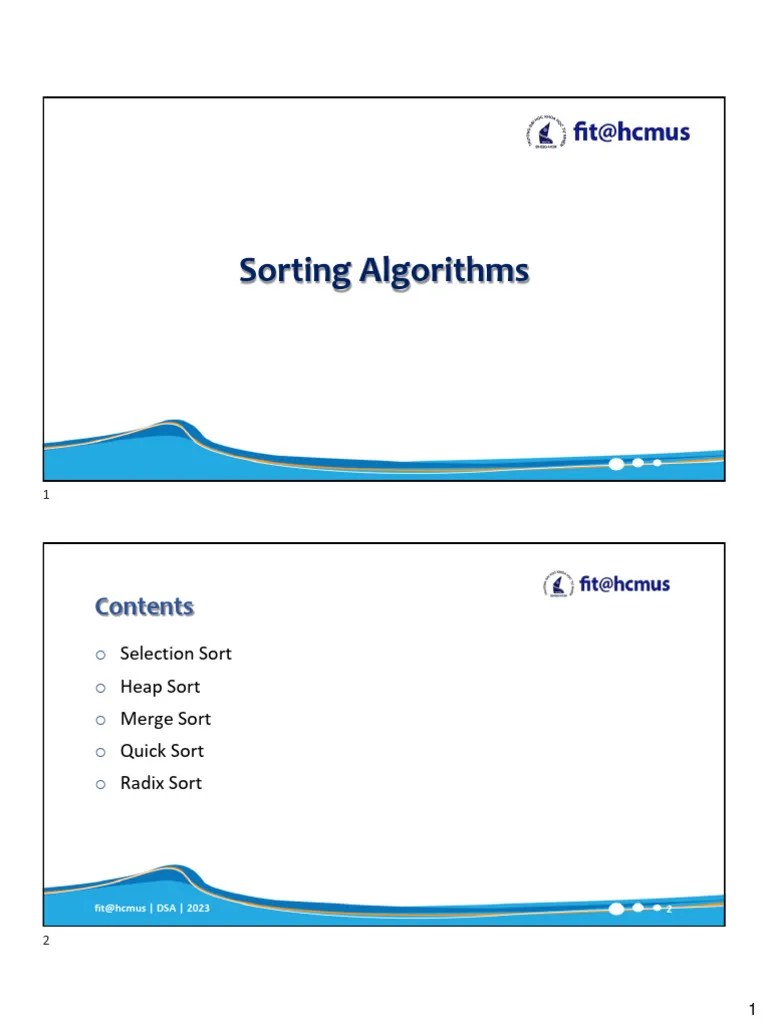 DSA 02 Sorting Algorithms Eng | PDF