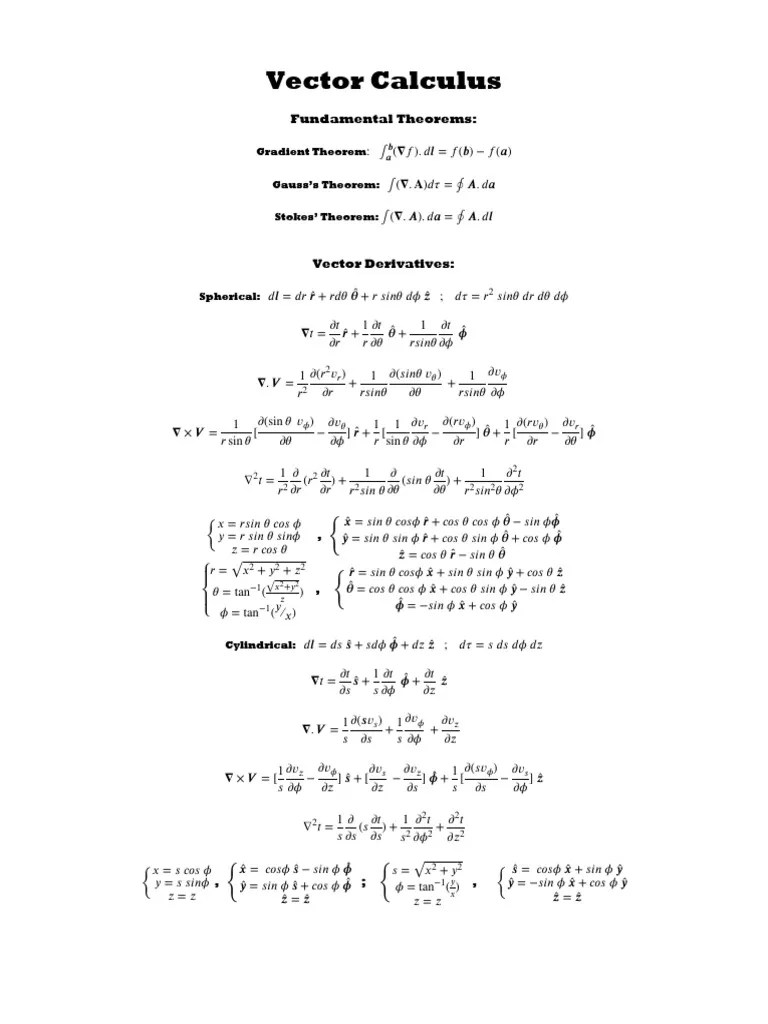 Vector Analysis | PDF