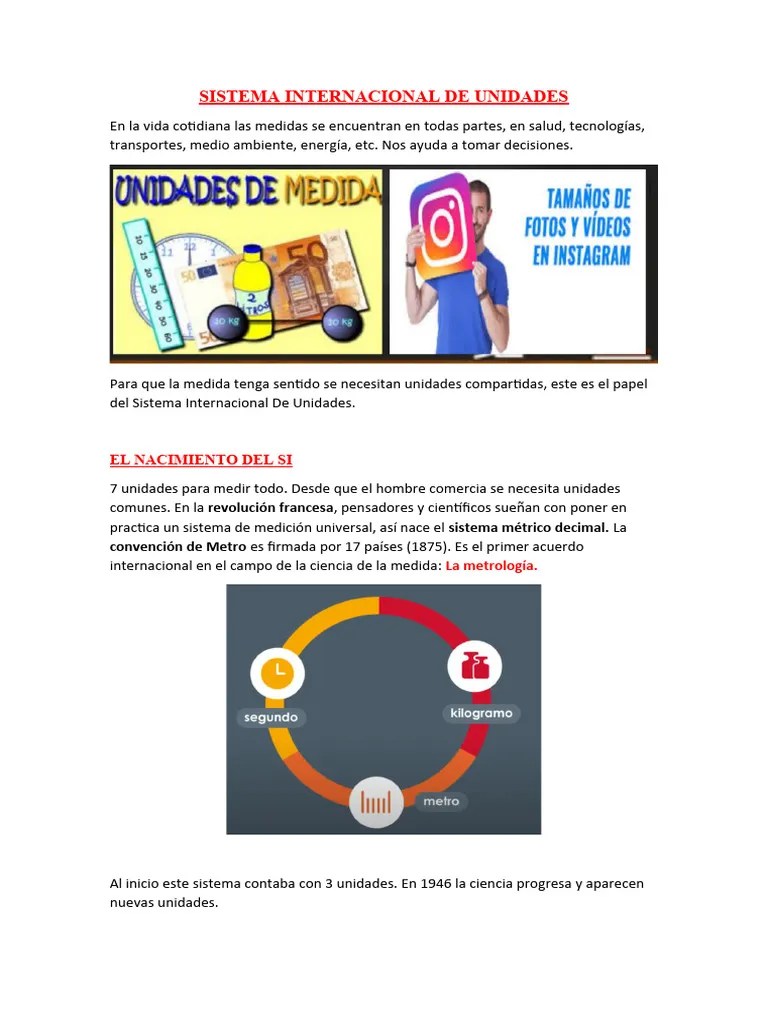 Sistema Internacional De Unidades | PDF