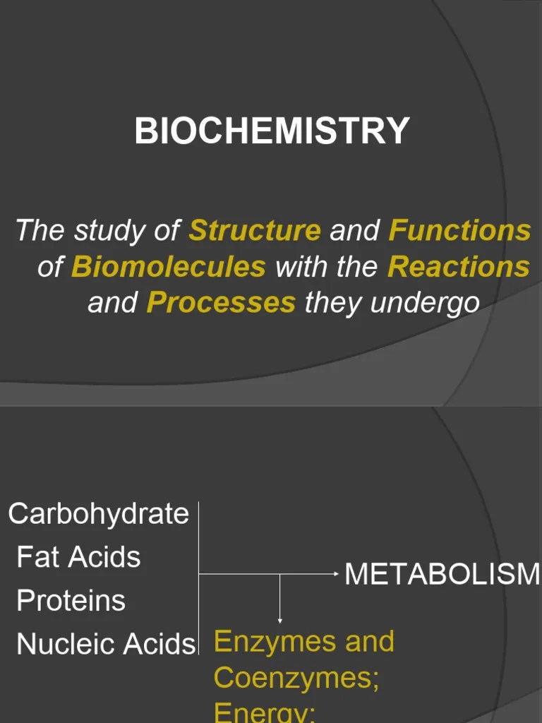 1.introduction To Biochemistry | PDF | Biochemistry | Chemistry
