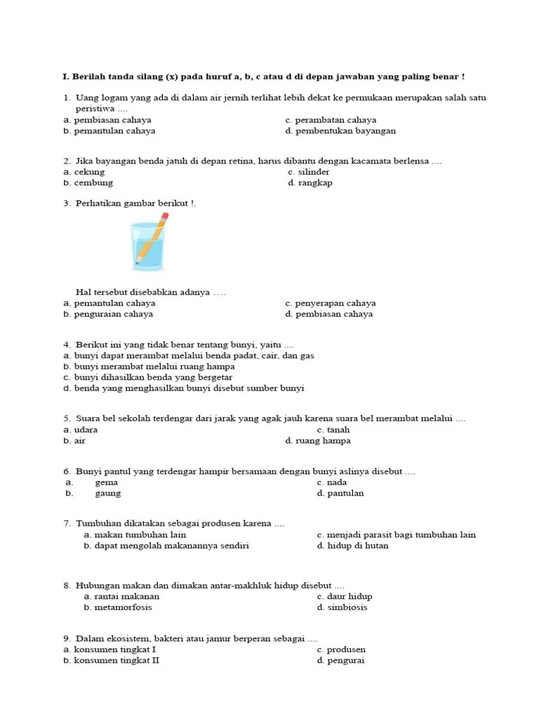 Soal PTS - STS IPAS Kelas 5 Semester 1 Kurikulum Merdeka T.A 2023-2024 ...