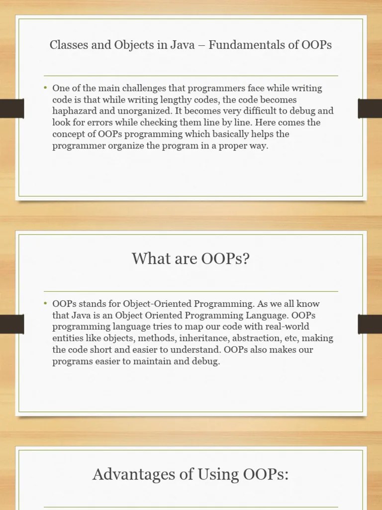 Classes And Objects In Java Fundamentals Of OOP | PDF | Object Oriented ...
