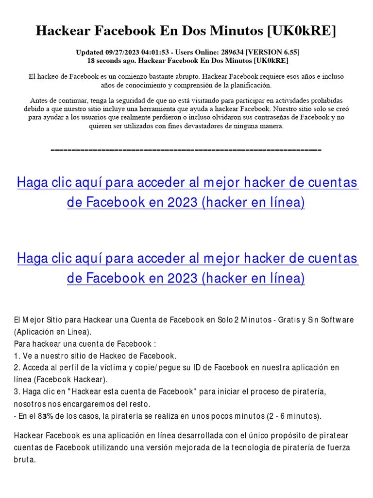 Hackear Facebook De Uso Gratuito 4fddeeabr | PDF