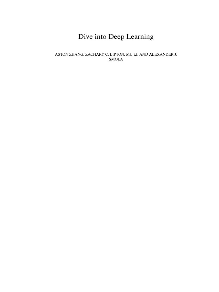 Dive Into DeepLearning | PDF | Algorithms | Computing