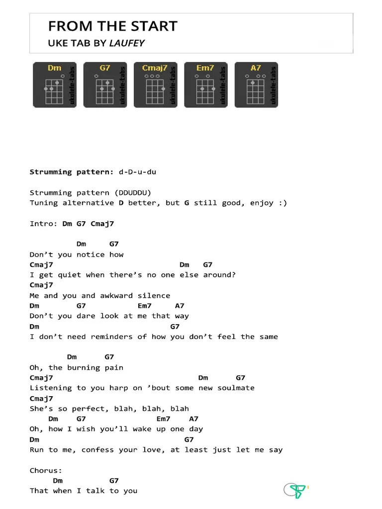 From The Start-Laufey - Ukulele Chords | PDF