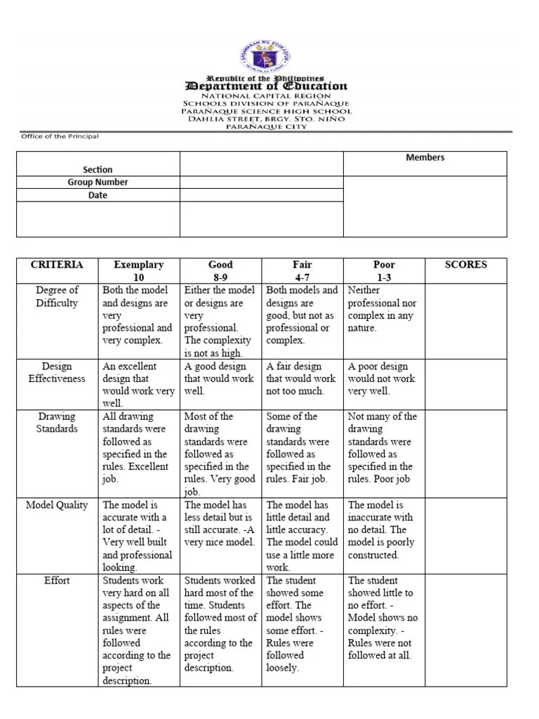 Cathedral Rubric | PDF | Rubric (Academic)