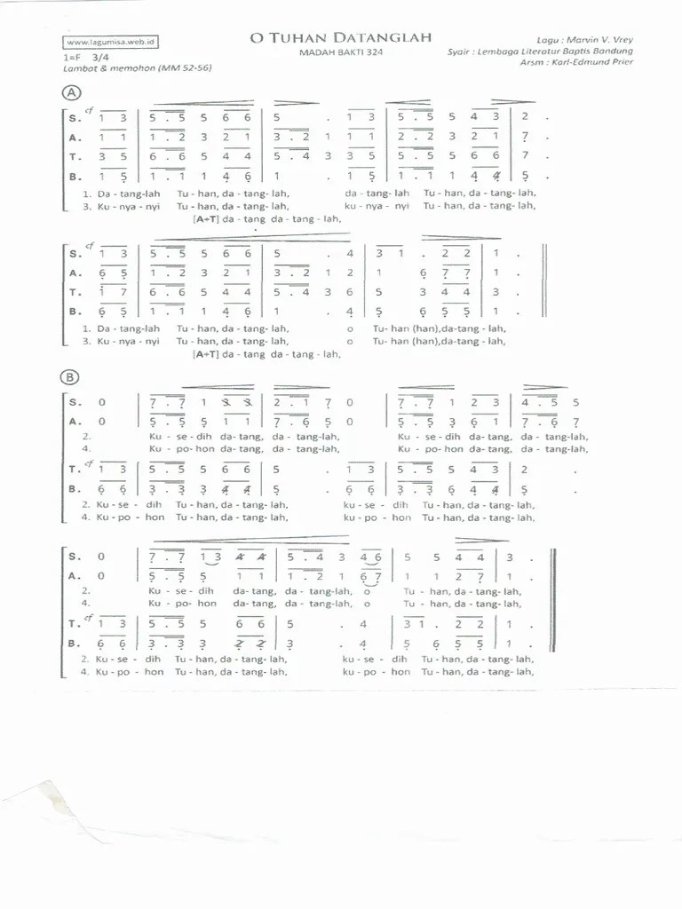 O Tuhan Datanglah20102022 | PDF