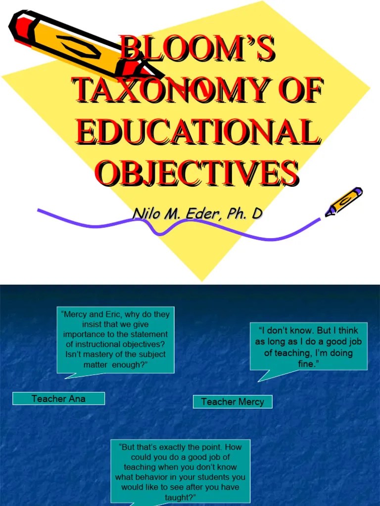 Blooms Taxonomy Of Educational Objectives A REview | Download Free PDF ...