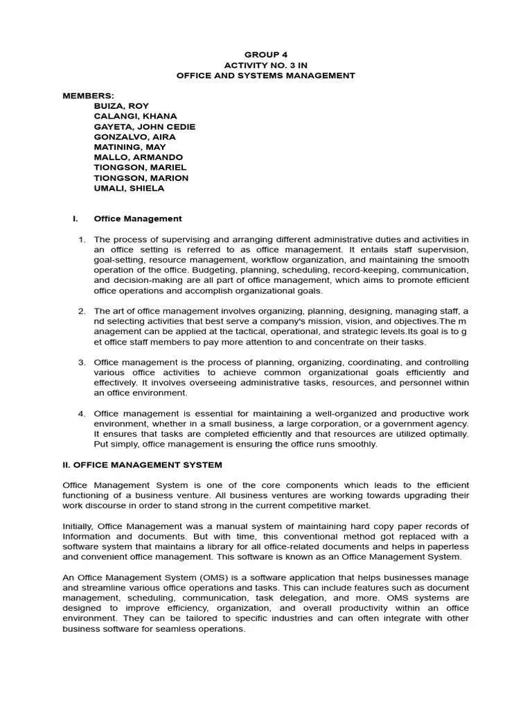 Activity No. 3 - Group 4 | PDF | Microsoft Office | Microsoft Excel