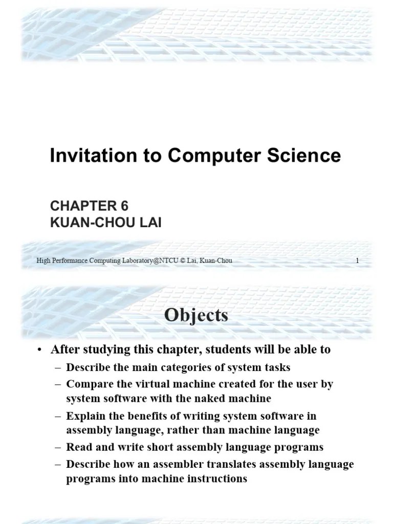 Computer Science Chap06 | PDF | Assembly Language | Process (Computing)
