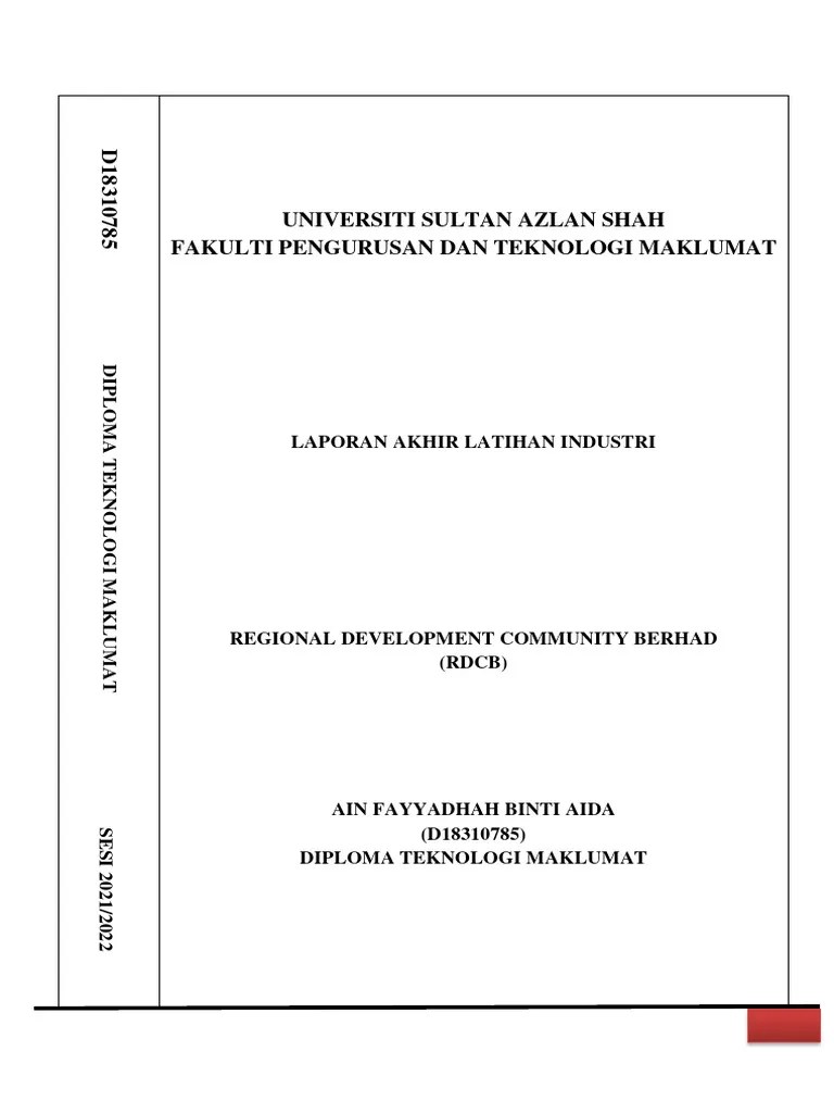 Laporan Akhir Latihan Industri | PDF