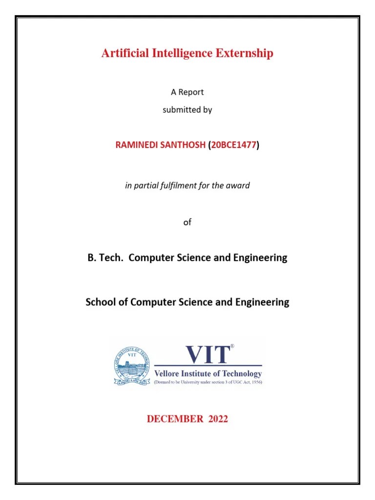 20BCE1477 Internship Report | Download Free PDF | Deep Learning | Cybernetics