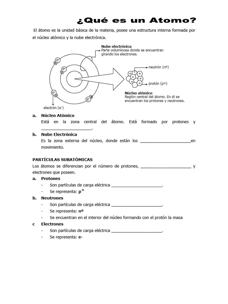 Atomo | PDF | Protón | Átomos