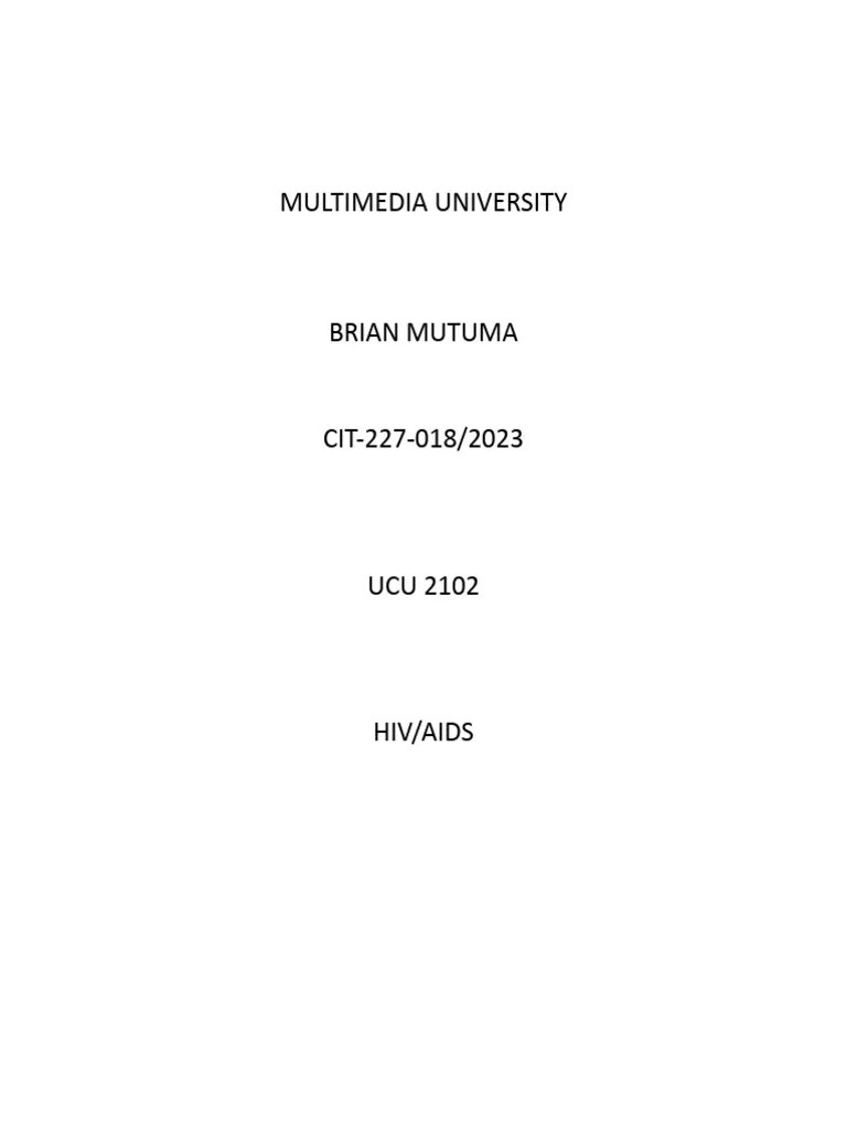 HIV AIDS Summary | PDF | Hiv/Aids | Diagnosis Of Hiv/Aids