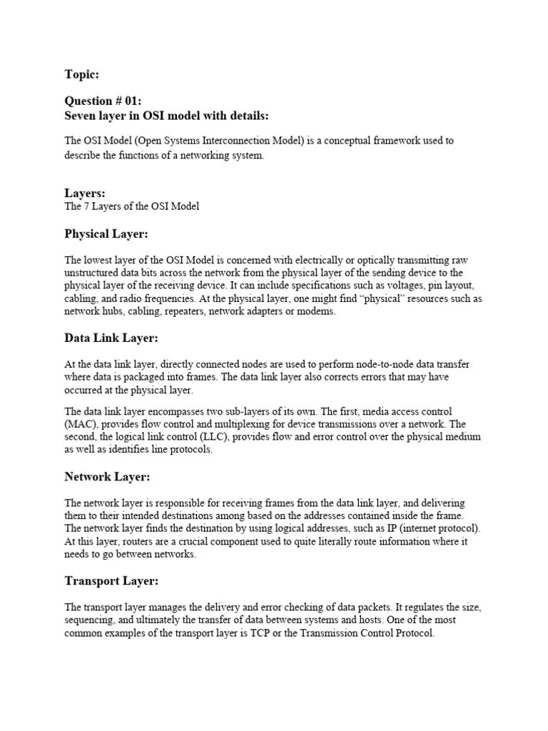 Computer Network | PDF | Osi Model | Computer Network