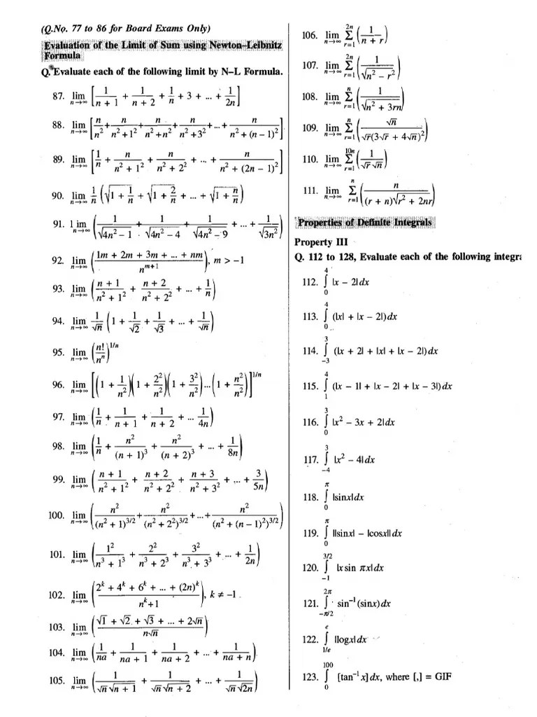 Limit As A Sum | PDF
