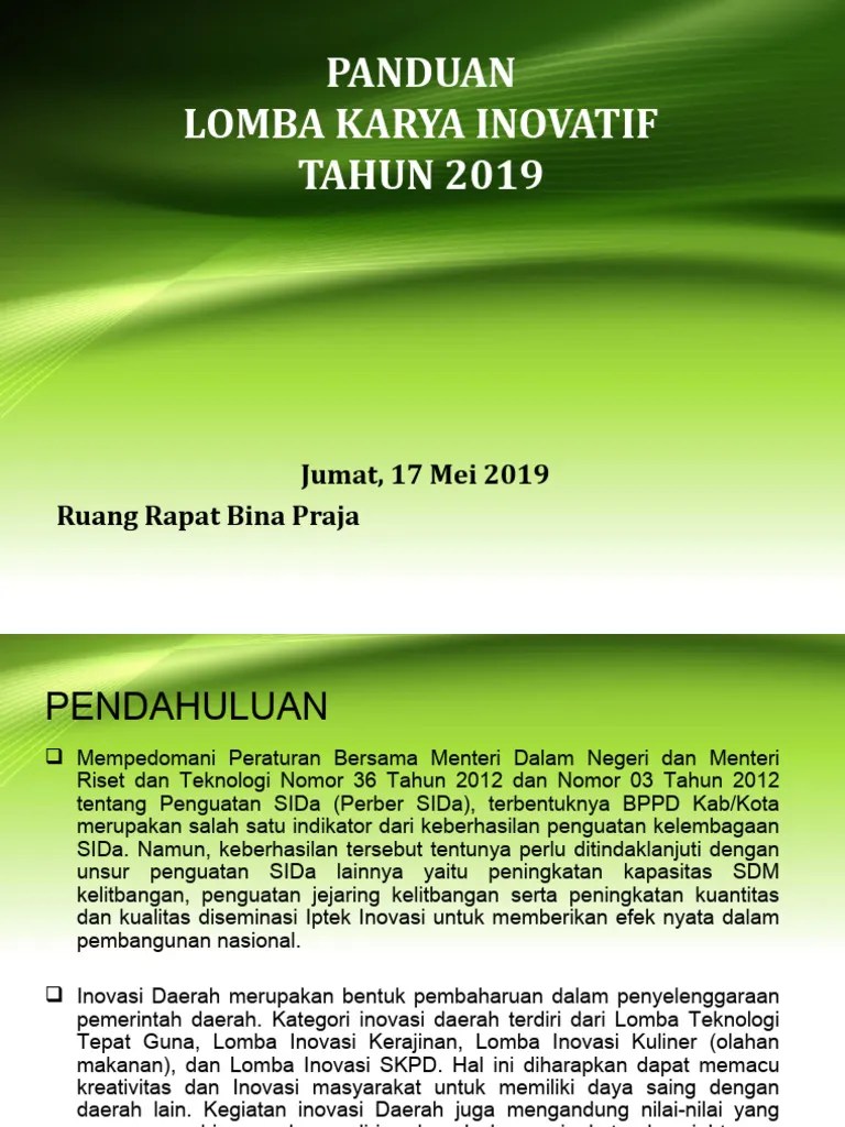 Slide Lomba Karya Inovatif | PDF