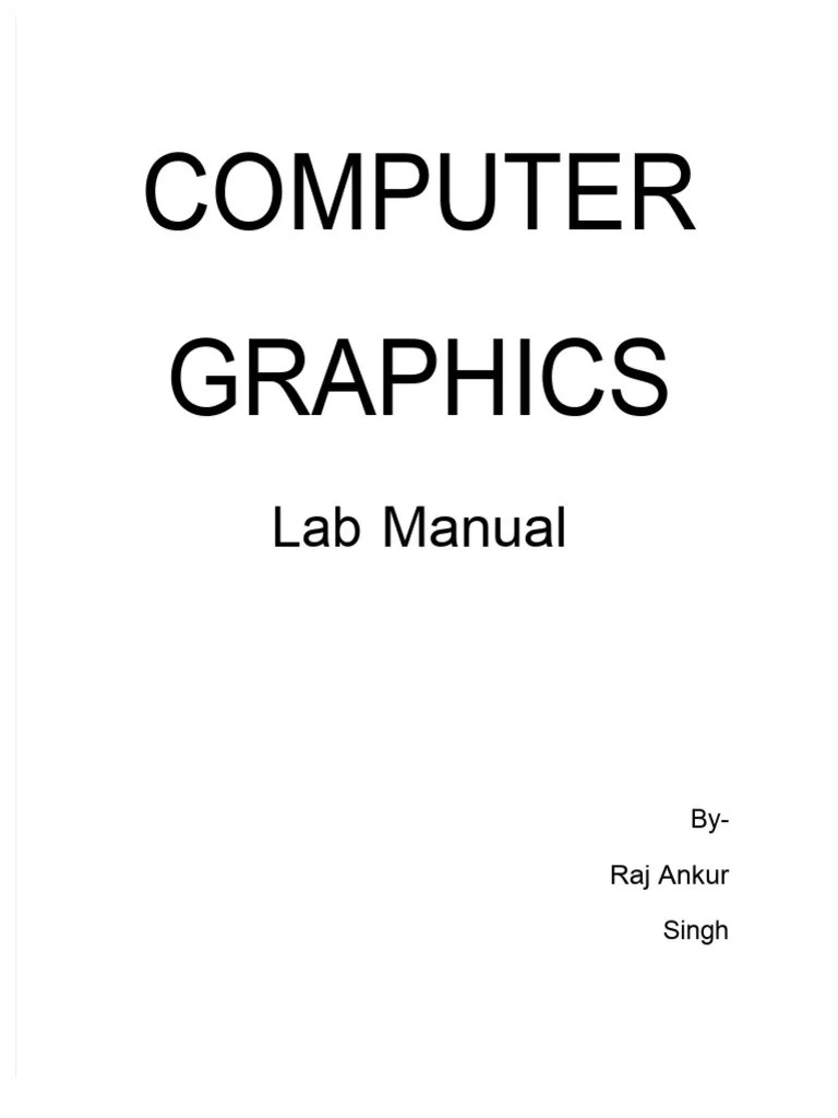 PDF Computer Graphics Practical Manualdocx | PDF | Computer Libraries ...