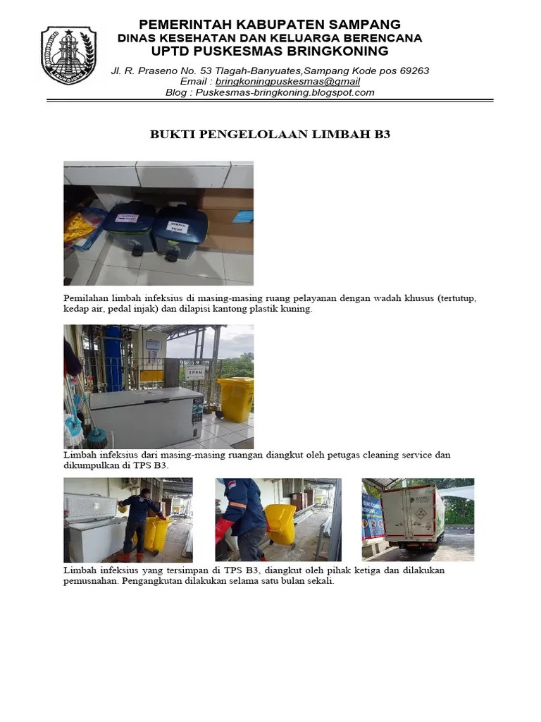 Bukti Pengelolaan Limbah B3 | PDF