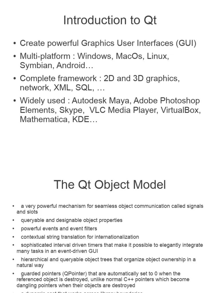 Introduction To QT | PDF